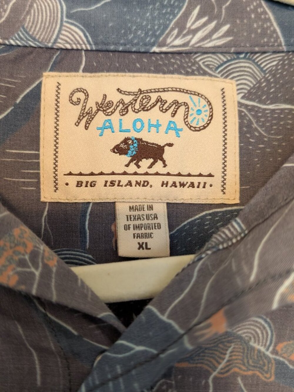 Western Aloha Floral Shirt Size XL - Picture 3 of 6